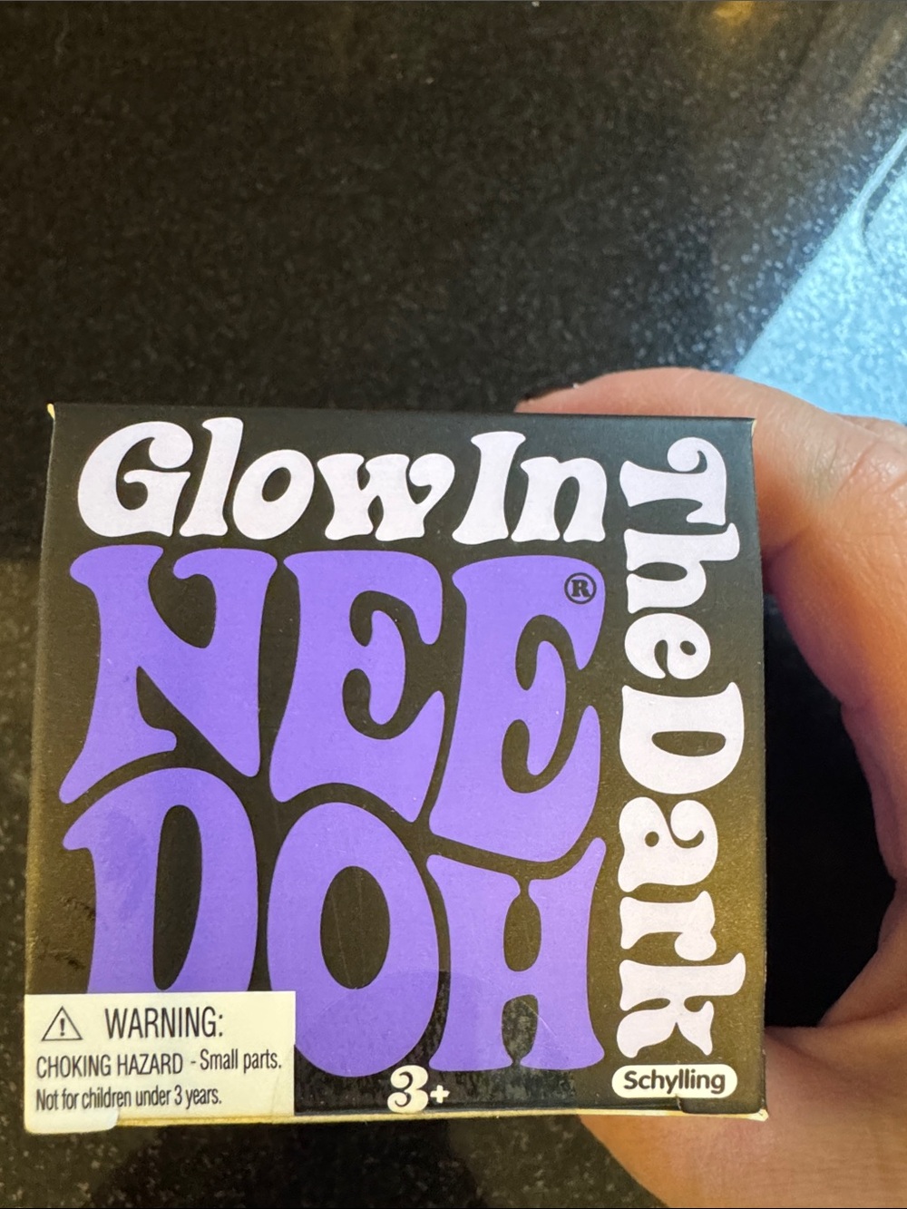 NIB 100% Auth Needoh Glow in the Dark Stress Ball - Purple